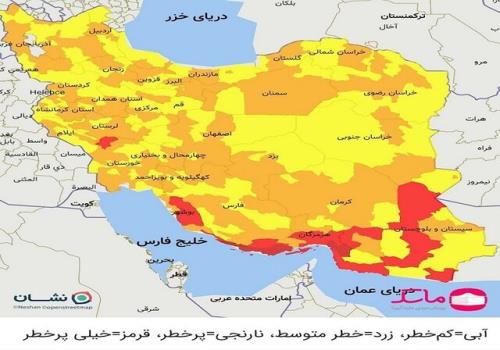 ۶۰ درصد استان بوشهر در وضعیت قرمز كرونائی